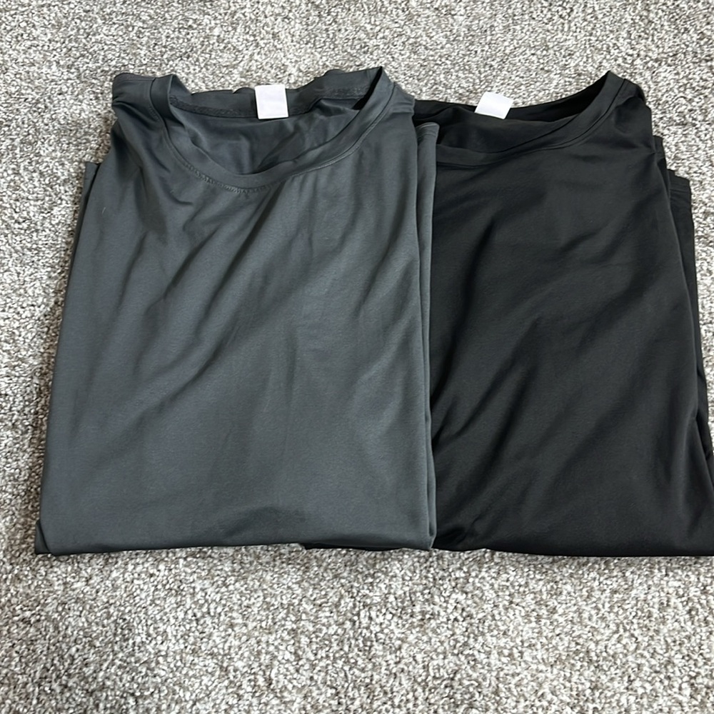 Two for one Classic Black and gray Long Sleeve Men's Shirt
